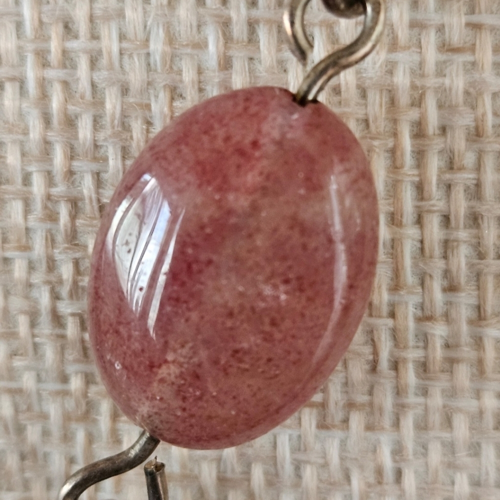 Sterling Silver Rose And Smoky Quartz Pendant Necklace. - Picture 8 of 8